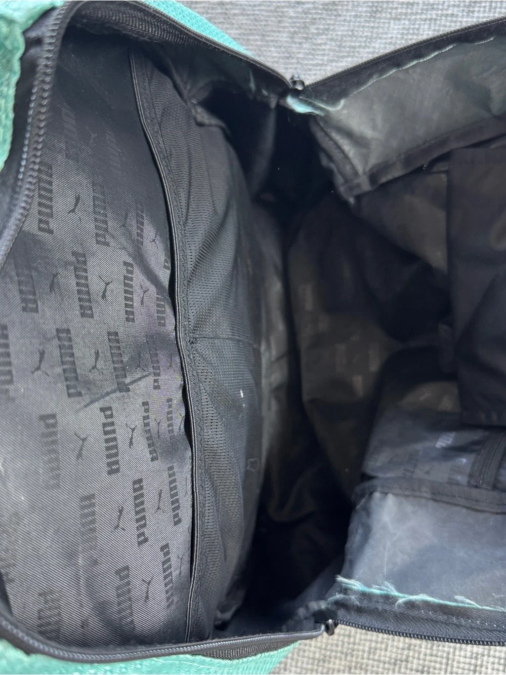 Puma Mint Green and Black Men’s Backpack with Silver Logo
